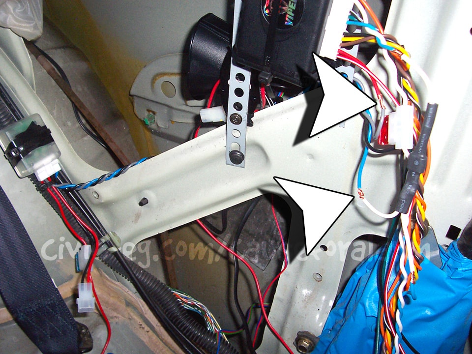 tapping the battery backup trigger into the alarm